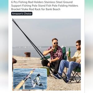 Fishing Rod Holder Stand - Black